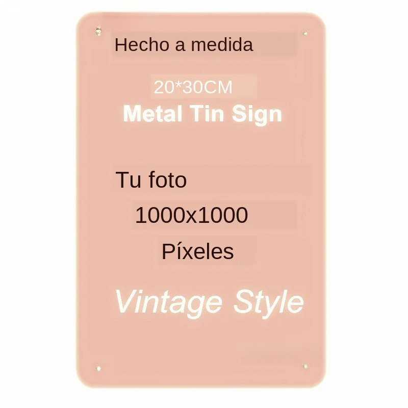 Home Bar Accessories - Personalized 20×30cm Vintage Style Metal Sign,
