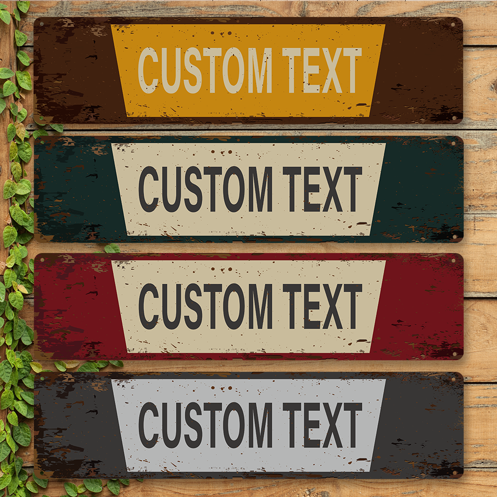 Home Bar Signs - 1pc Personalized Custom Vintage Metal Street