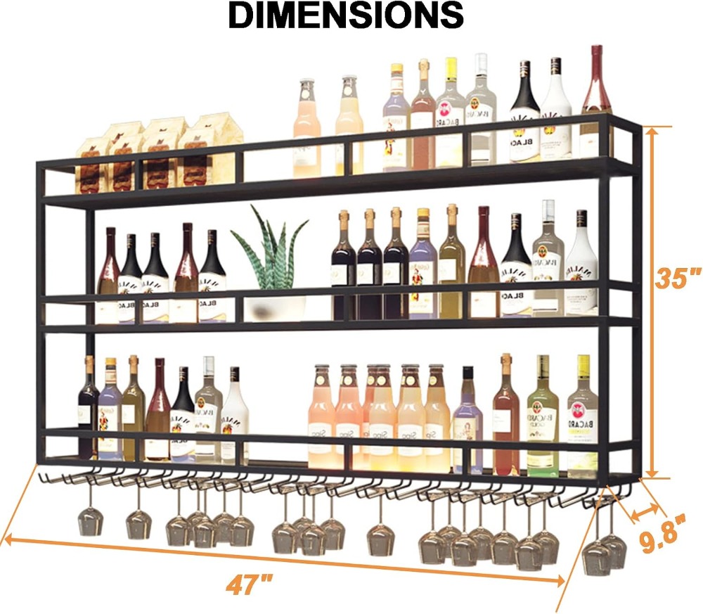 Large Heavy Duty 47in Wine Rac - Home Bar Shelf 리뷰 및 가격