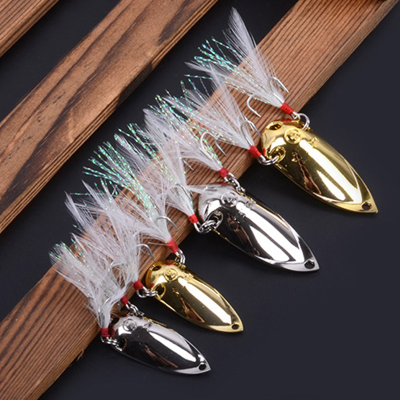 4pcs Fishing lures spoon metal - Jigger Double Sided 리뷰 및 가격