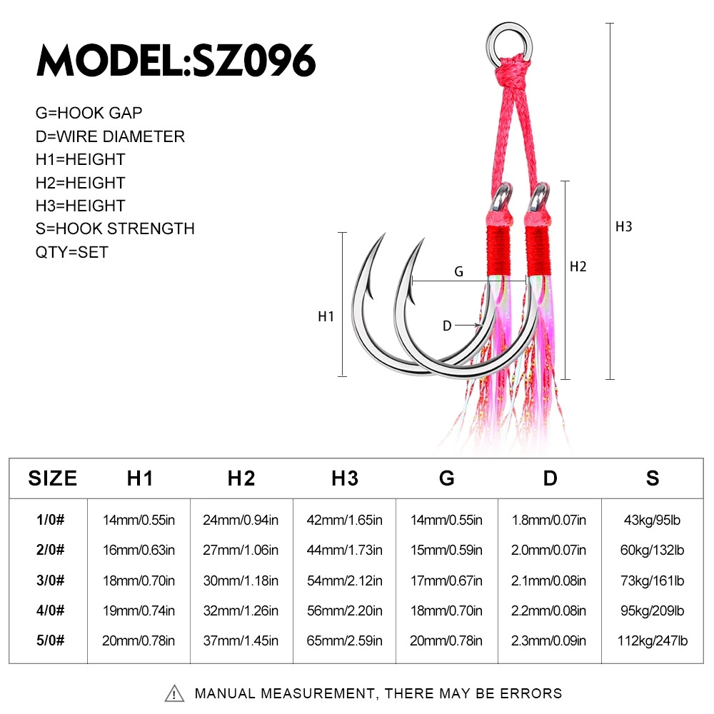5Pairs Double Barbed Assist Ho - Jigger Double Sided 리뷰 및 가격