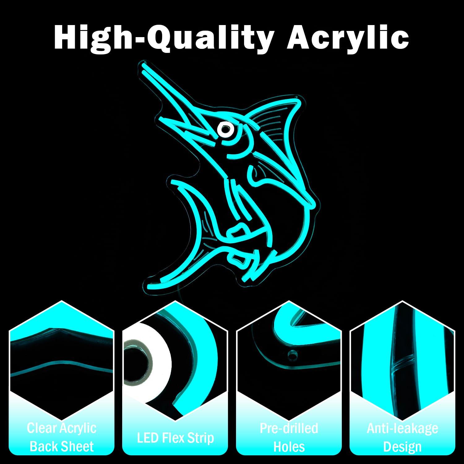 Marlin Fish Neon Sign Deep Sea - Home Bar Signs 리뷰 및 가격