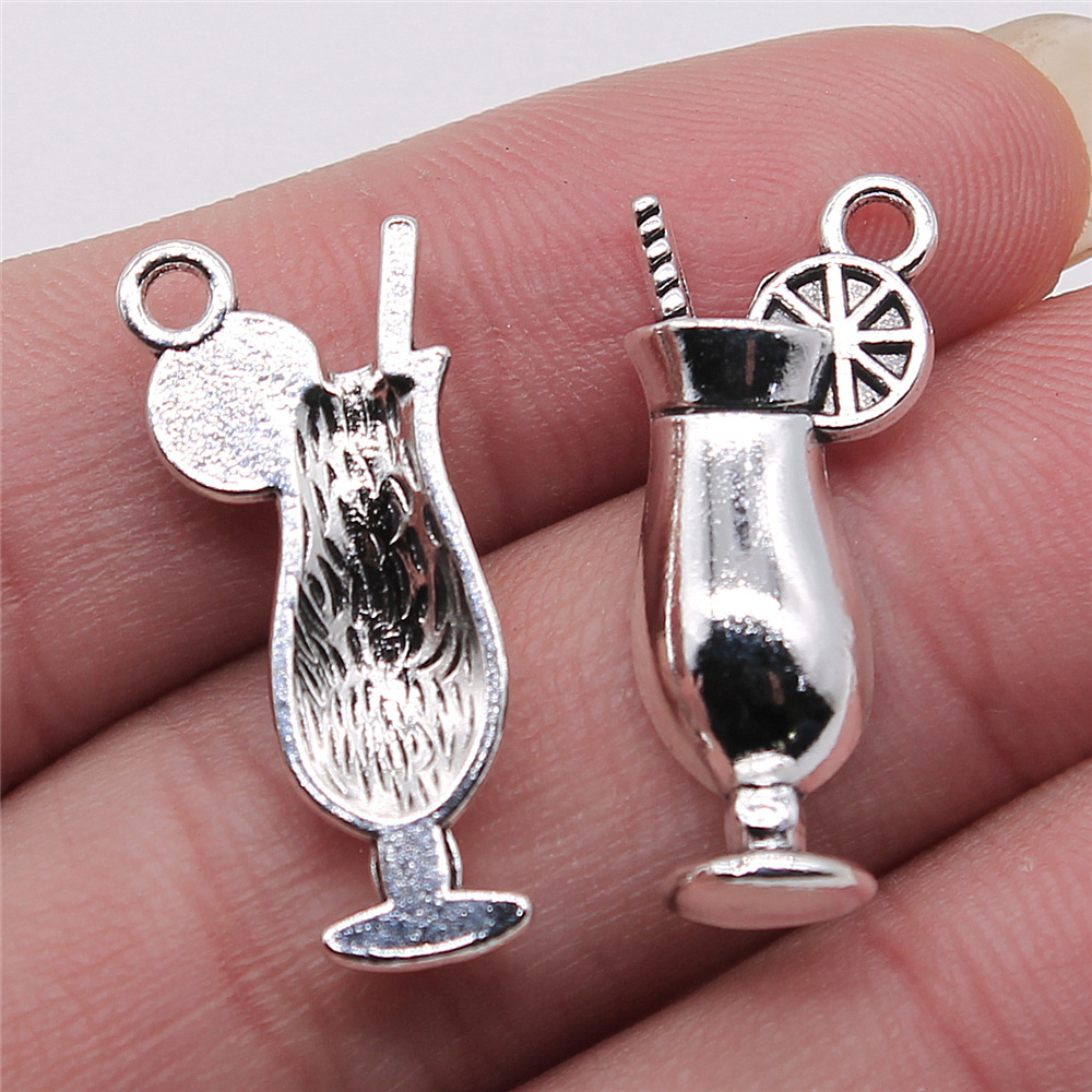 4pcs 12x28mm Antique Silver Co - Old Fashioned Glass 리뷰 및 가격