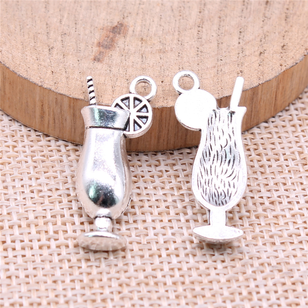 4pcs 12x28mm Antique Silver Co - Old Fashioned Glass 리뷰 및 가격