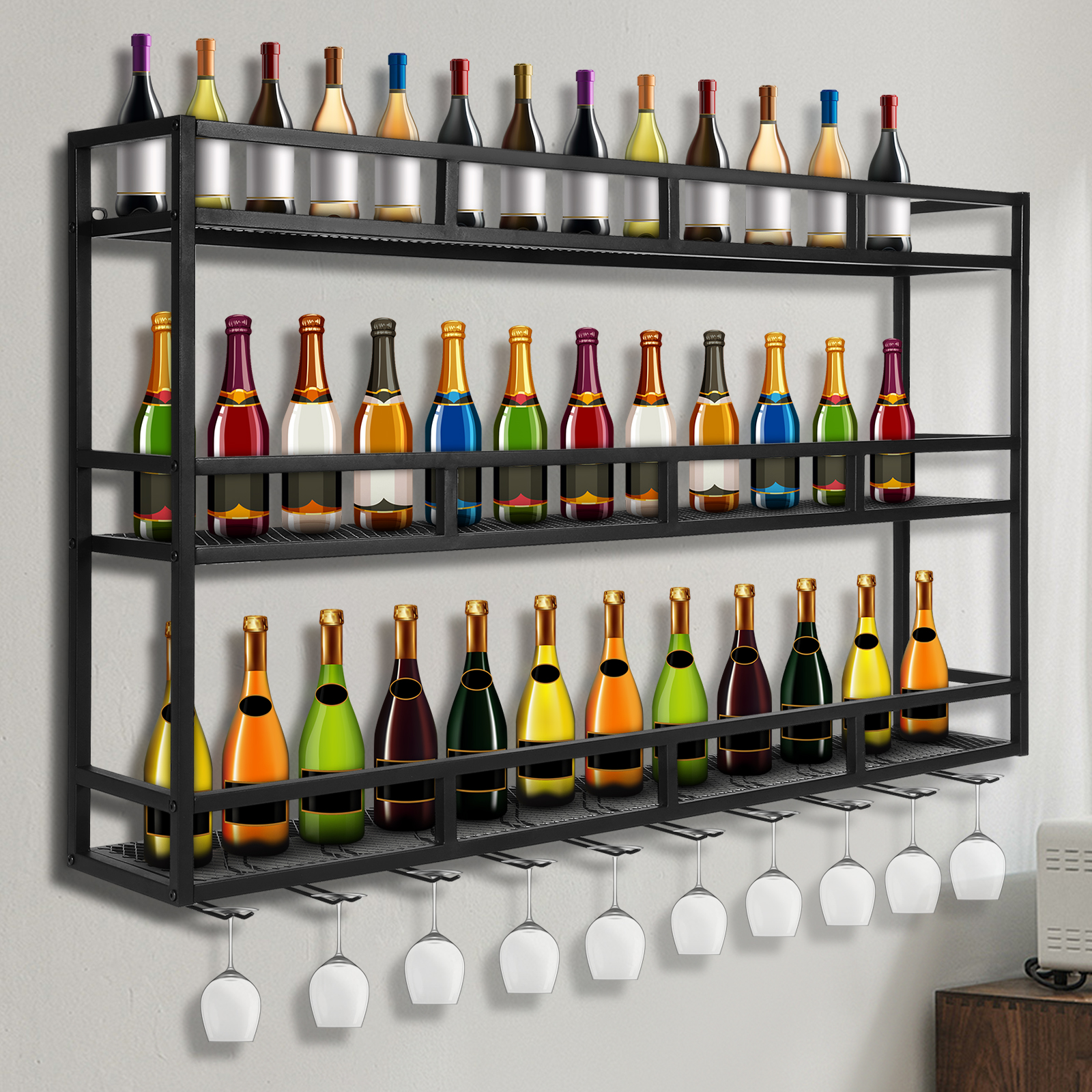 Bar Liquor Bottle Display Shel - Home Bar Shelf 리뷰 및 가격