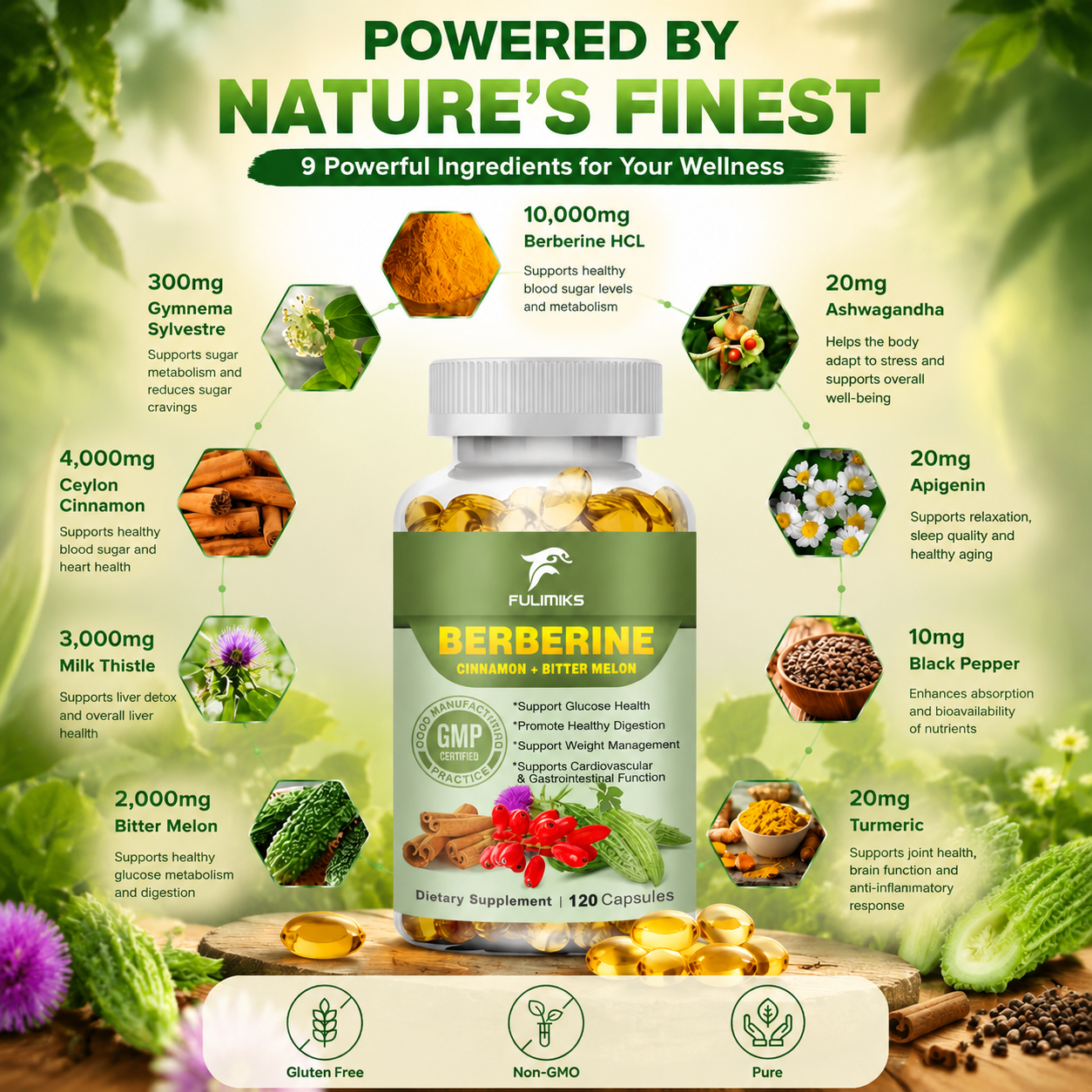 Berberine Capsules + Ceylon Ci - Bitters Bottle Set 리뷰 및 가격