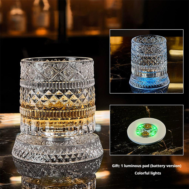 360° Rotating Whiskey Glass wi - Old Fashioned Glass 리뷰 및 가격