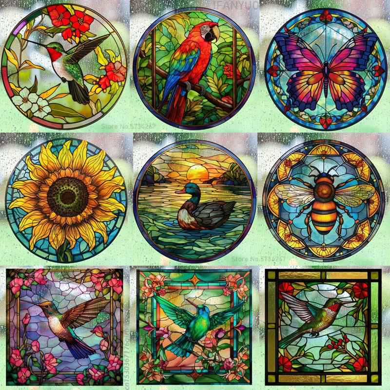 Retro Colorful Stained Humming - Old Fashioned Glass 리뷰 및 가격