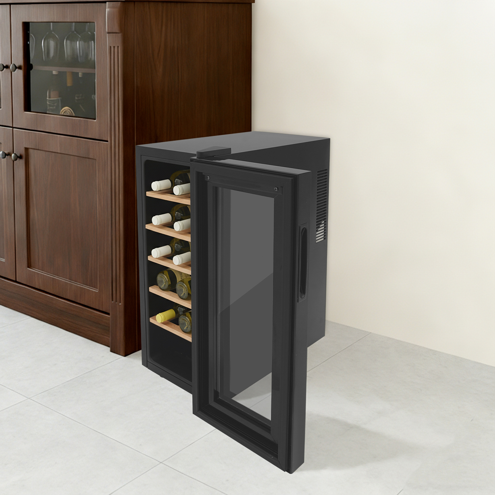 12 Bottle Wine Fridge, Freesta - Home Bar Shelves 리뷰 및 가격