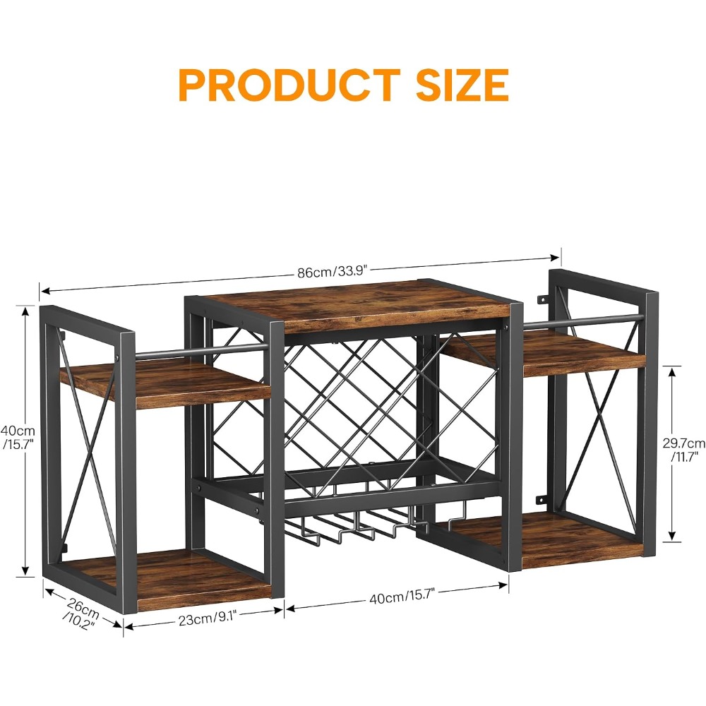 Wall Mounted Wine Rack with Gl - Home Bar Shelf 리뷰 및 가격