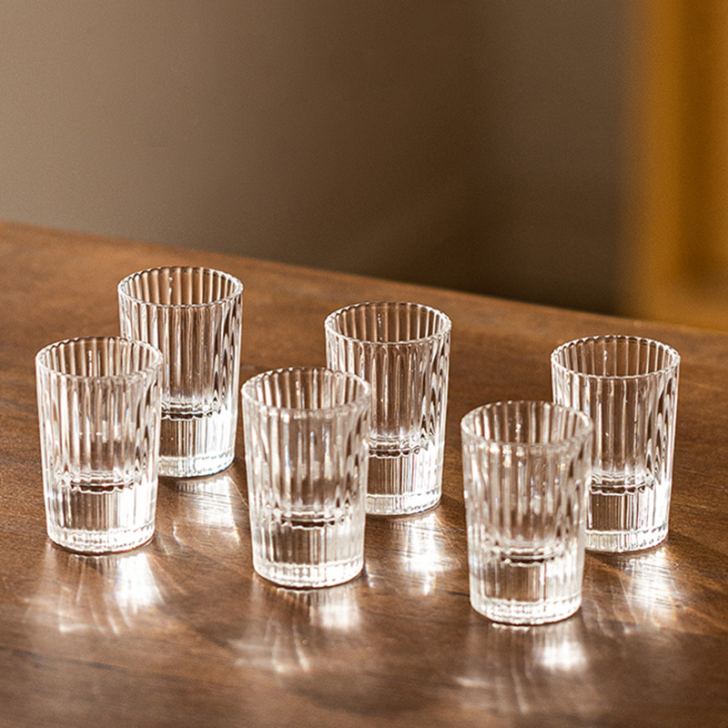 6pcs Set 20ml Striped Foreign  - Old Fashioned Glass 리뷰 및 가격