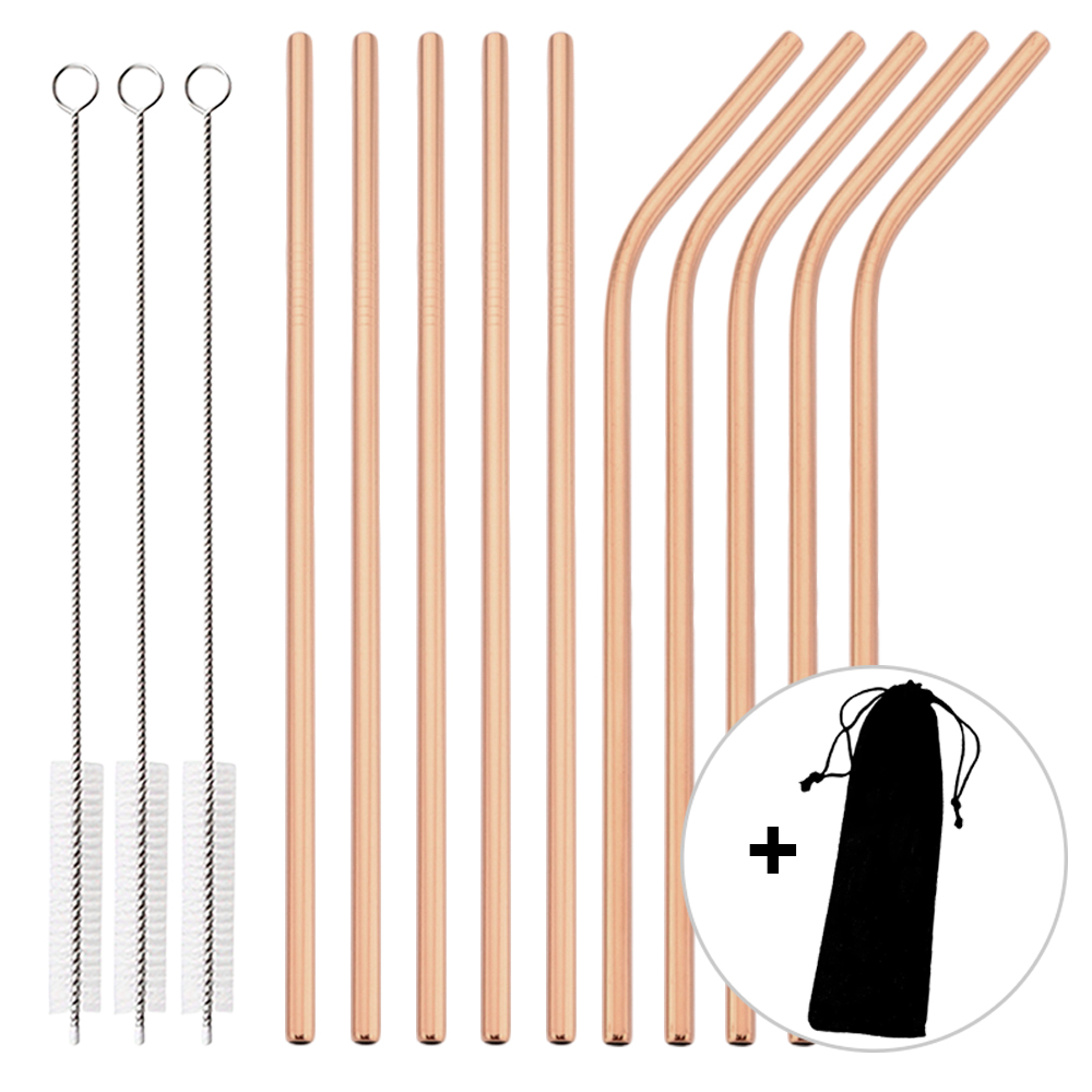 14Pcs Reusable Rose Gold Straw - Home Bar Shelf 리뷰 및 가격
