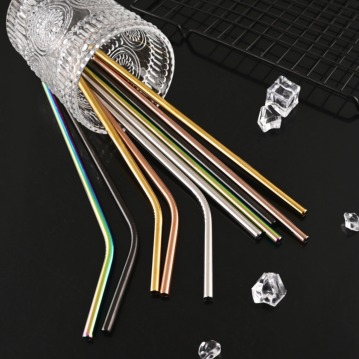 14Pcs Reusable Rose Gold Straw - Home Bar Shelf 리뷰 및 가격