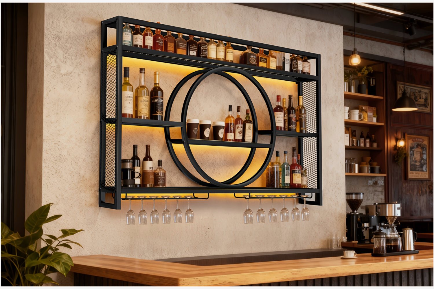 Stylish 3-Tier Wall-Mounted Me - Home Bar Shelf 리뷰 및 가격