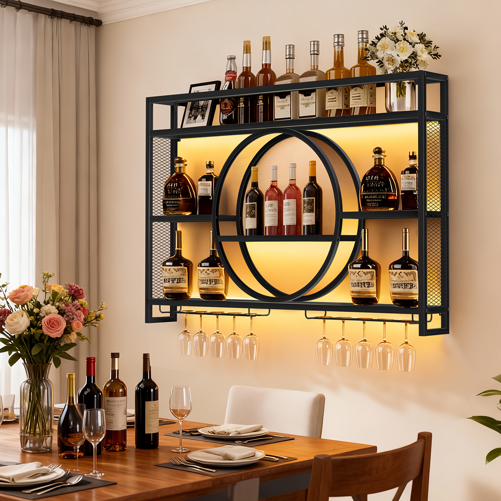 Stylish 3-Tier Wall-Mounted Me - Home Bar Shelf 리뷰 및 가격