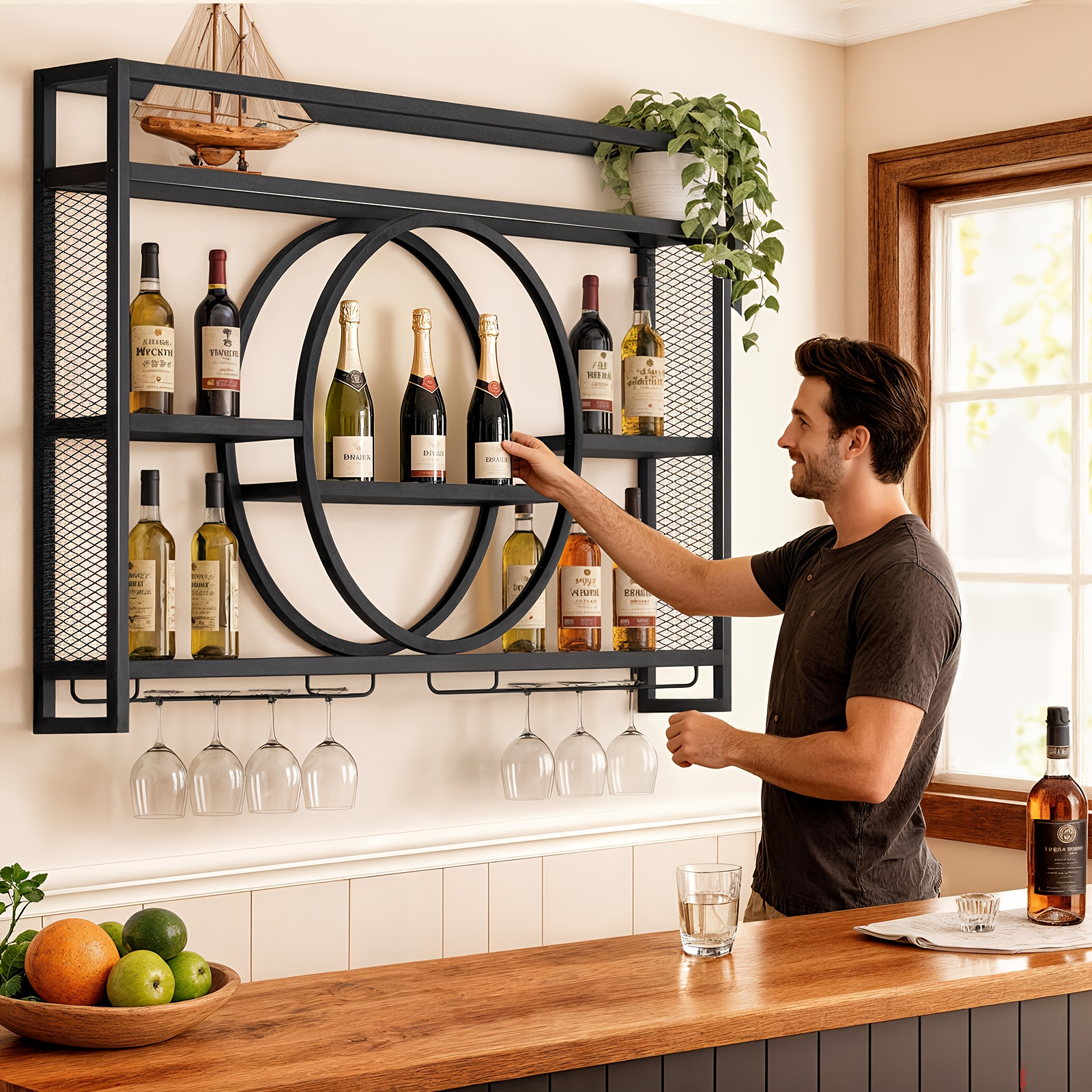 Stylish 3-Tier Wall-Mounted Me - Home Bar Shelf 리뷰 및 가격