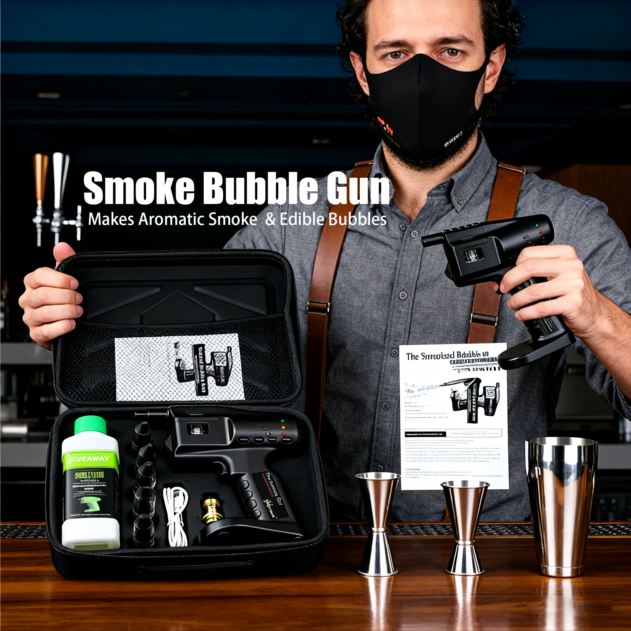 Cocktail Smoke Bubble Gun - US - Smoking Gun Kit 리뷰 및 가격