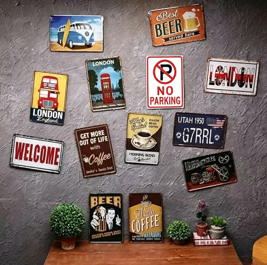 Tin Plaque Coffee cat Because  - Home Bar And Restaurant 리뷰 및 가격