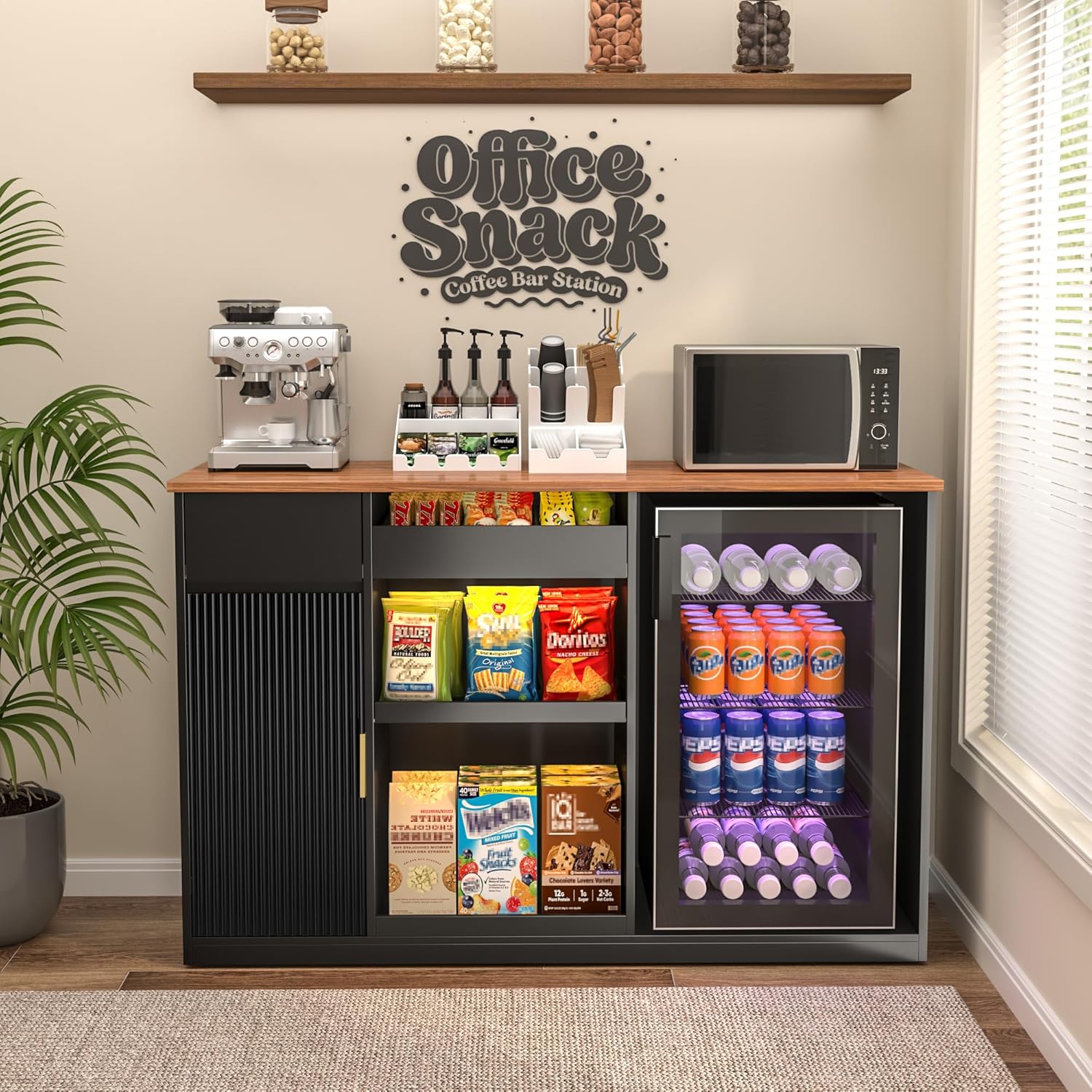 Snack Bar Cabinet with Fridge  - Home Bar And Theater 리뷰 및 가격