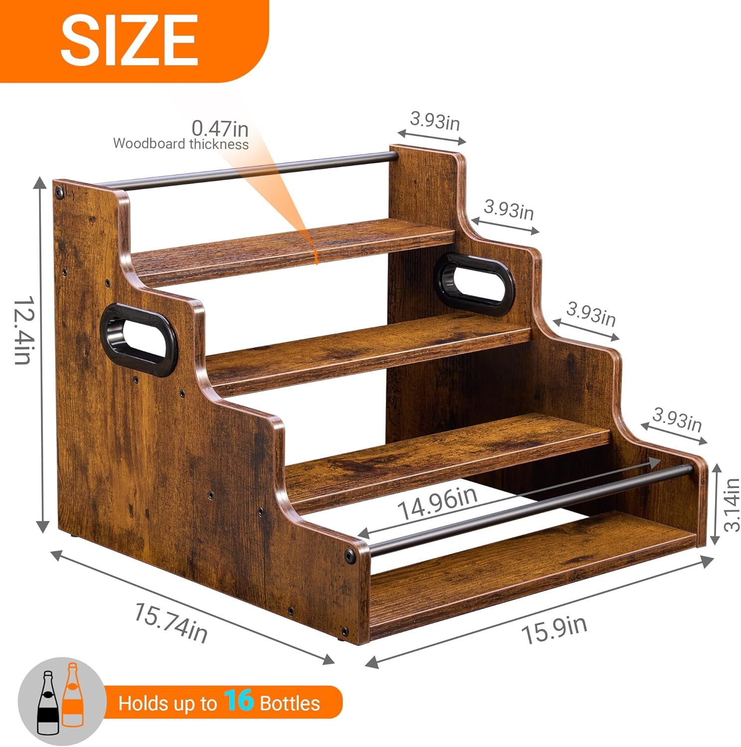 Liquor Bottle Display Shelf, C - Home Bar Shelf 리뷰 및 가격