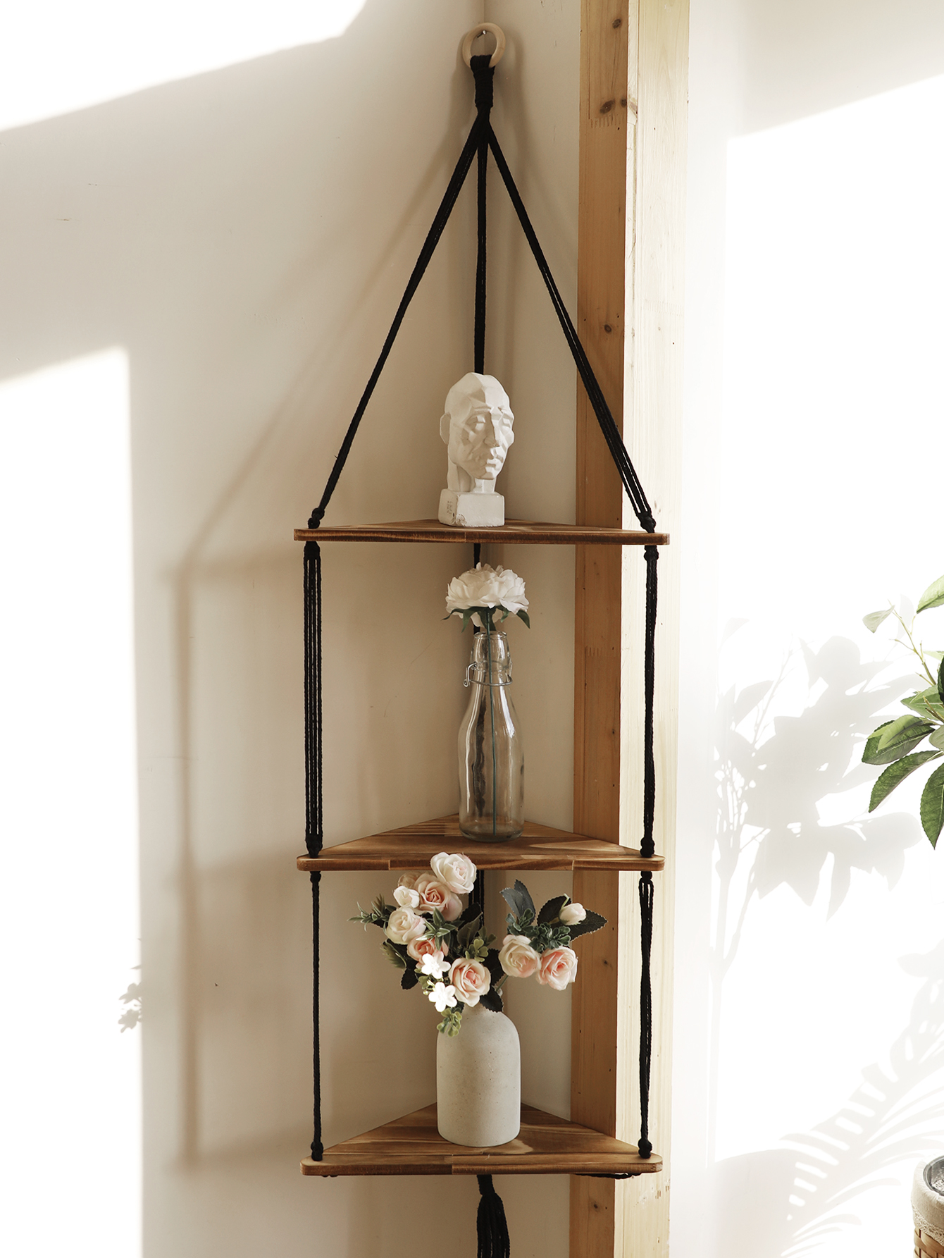 Wooden Corner Shelf Wall Decor - Home Bar Shelf 리뷰 및 가격
