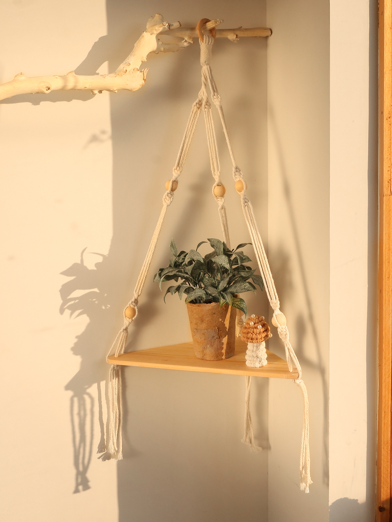 Wooden Corner Shelf Wall Decor - Home Bar Shelf 리뷰 및 가격