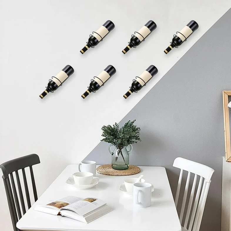 Pack Of 6 Wall Mounted Wine Ra - Home Bar Stand 리뷰 및 가격