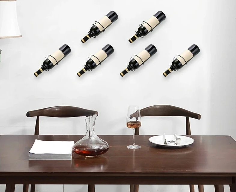 Pack Of 6 Wall Mounted Wine Ra - Home Bar Stand 리뷰 및 가격