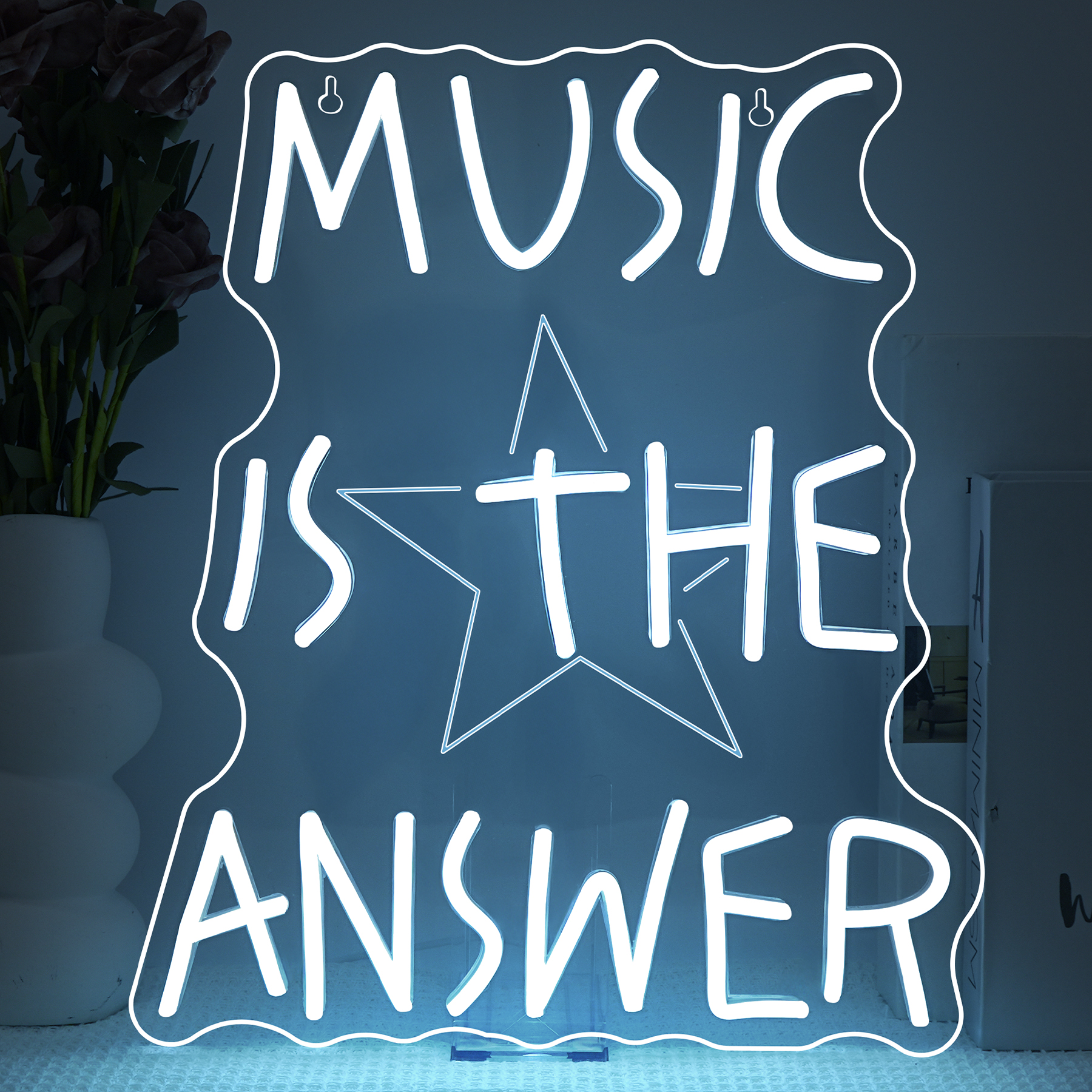 Music Is The Answer Neon Sign  - Home Bar Word 리뷰 및 가격