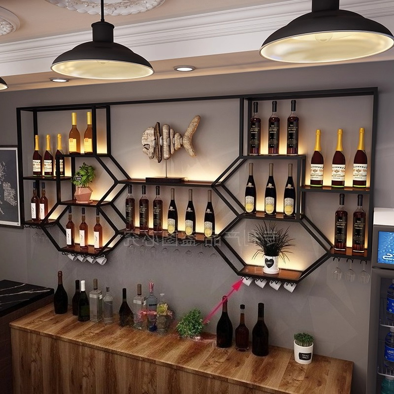 Metal Shelves Wine Cabinet Liv - Home Bar Shelf 리뷰 및 가격
