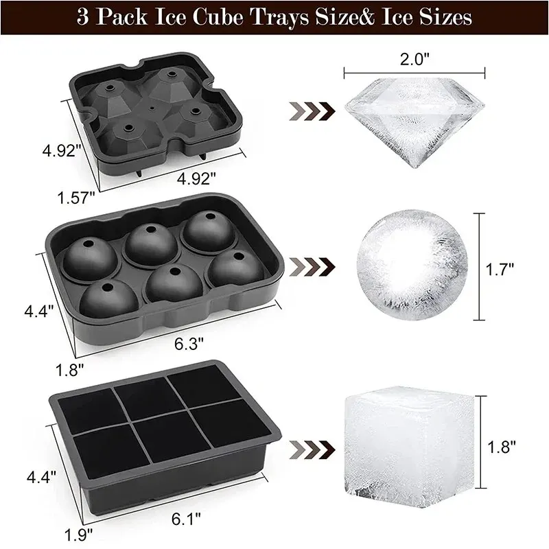 1pc Ice Cube Trays Silicone Ic - Ice Mold Sphere 리뷰 및 가격