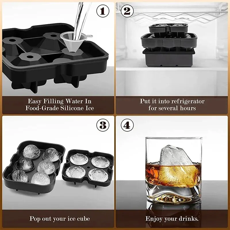 1pc Ice Cube Trays Silicone Ic - Ice Mold Sphere 리뷰 및 가격