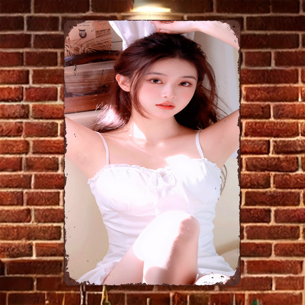 HD Tin Sign Vintage Asian Girl - Home Bar Cafe 리뷰 및 가격