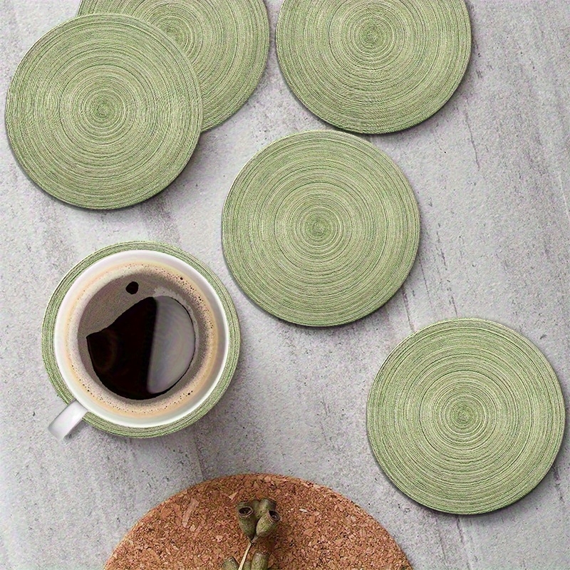 6pcs 4in Round Retro Green Gro - Home Bar Setup 리뷰 및 가격